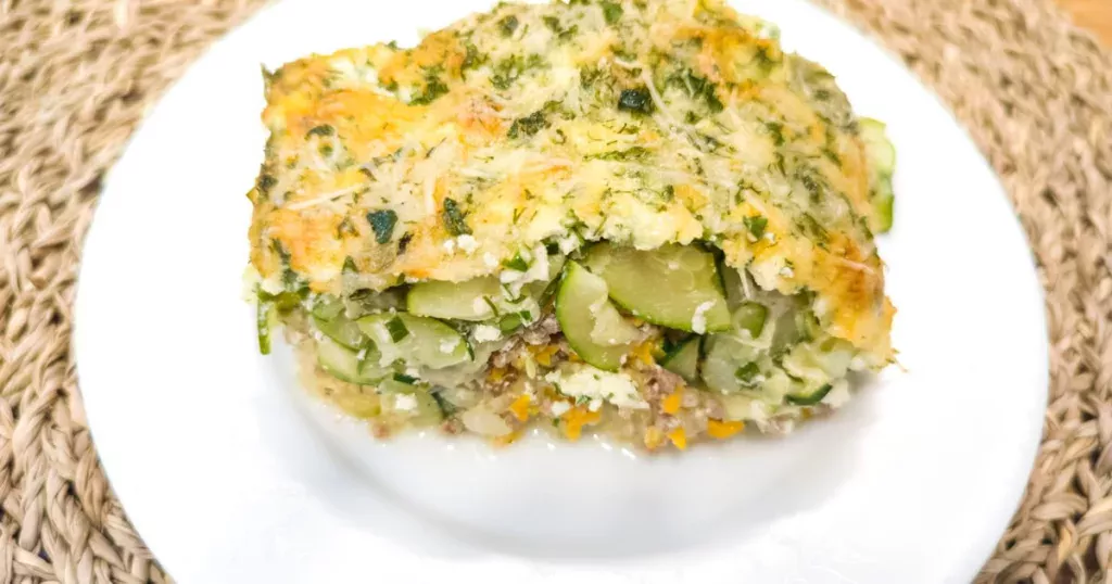 Запеканка из телятины с овощами
